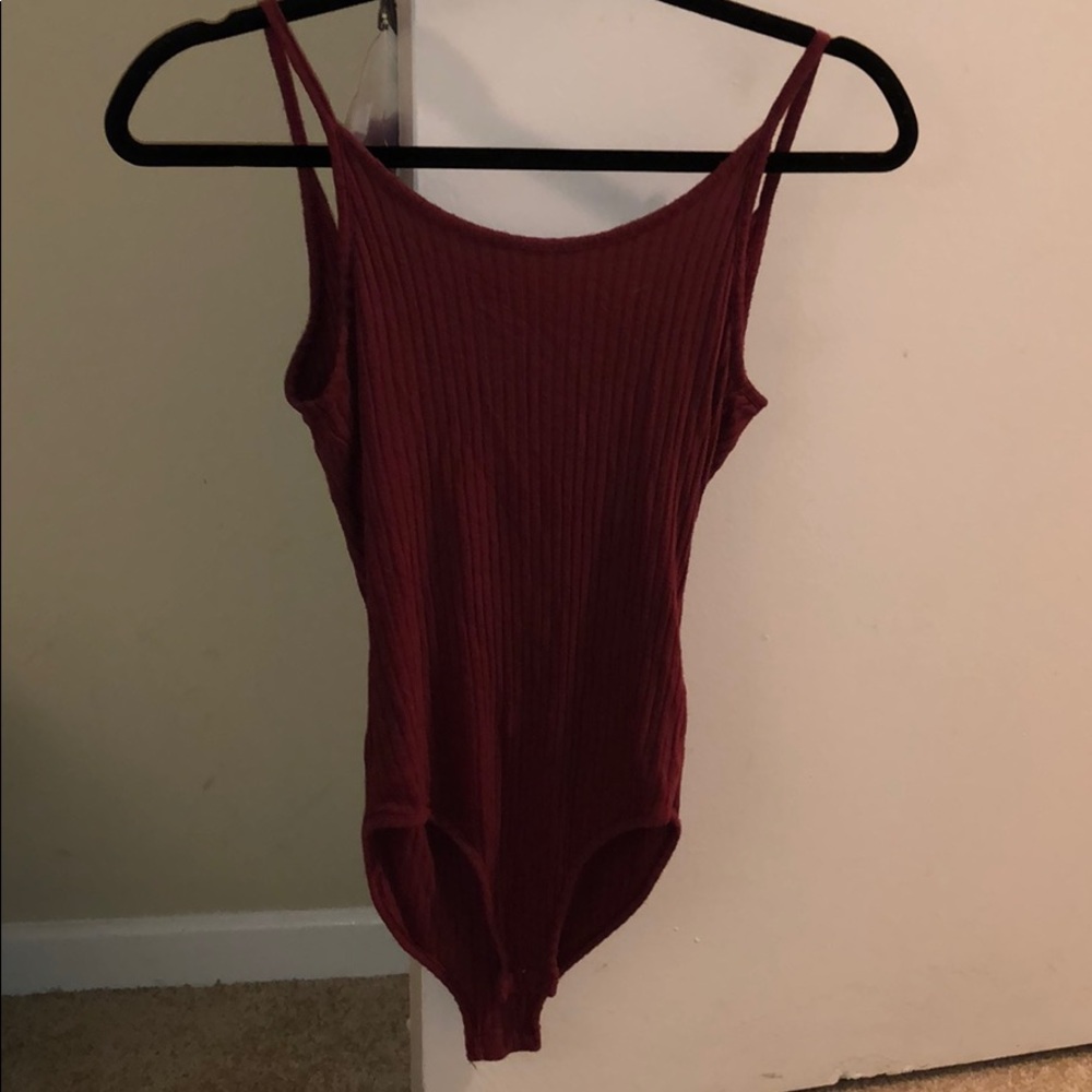 Maroon body suit